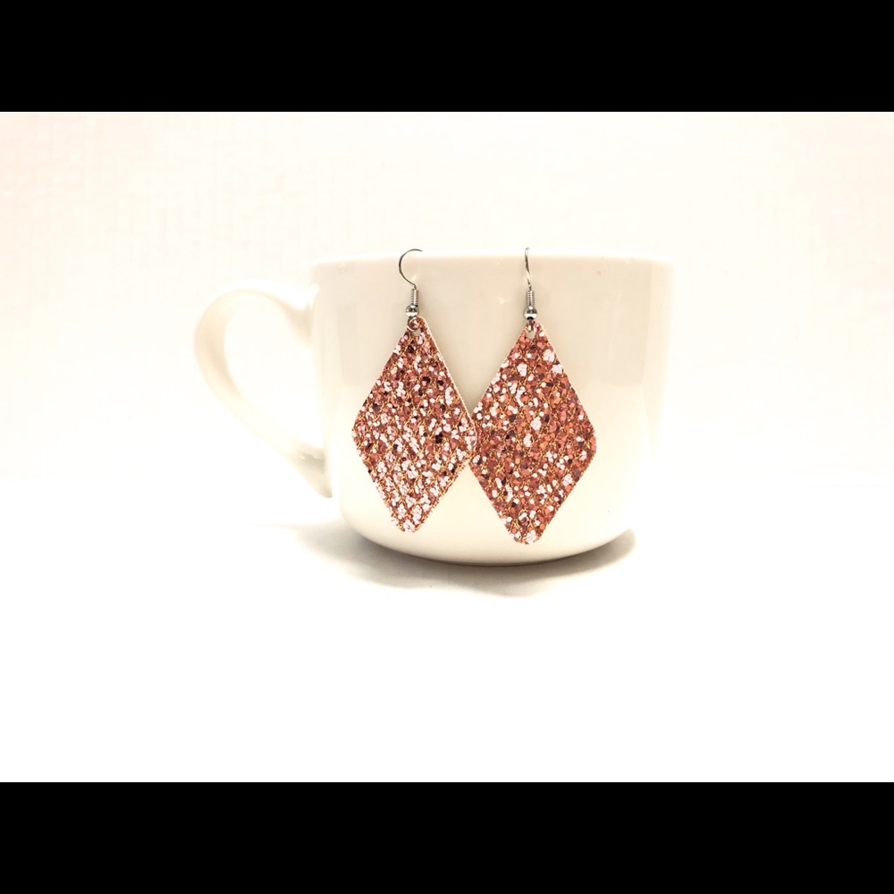 Faux leather earrings